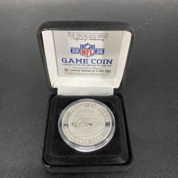 Eagles Silver Plated Flip Coin 