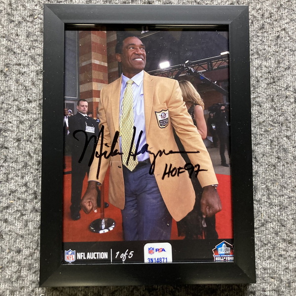 HOF - Raiders Mike Haynes NFL Auction Exclusive Signed 5x7 Framed Photo ...