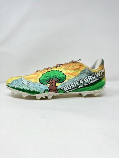 MCMC - Commanders Darius Rush 2025 Custom Cleats supporting Rush Growth