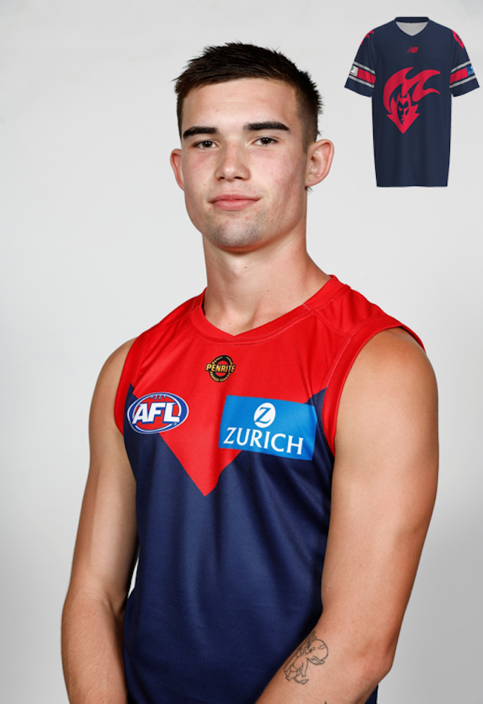 Melbourne Demons Gather Round Gridiron Top - Xavier Taylor #19
