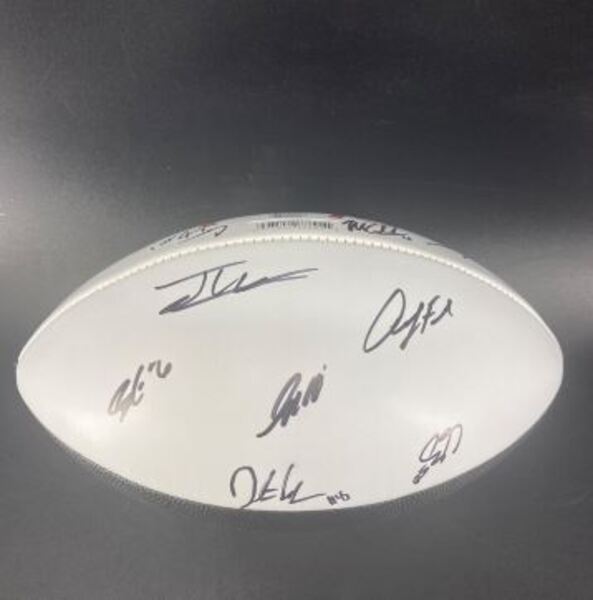 NFL - Chiefs Multi Sign Commemorative Super Bowl LIX Panel Ball Signed B...