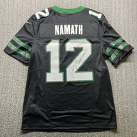 Red Cross - Jets Joe Namath Signed Alternate Black Replica Jersey Size M...