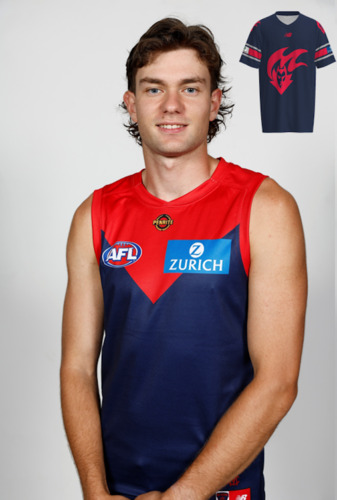 Photo of Melbourne Demons Gather Round Gridiron Top - Matthew Jefferson #21