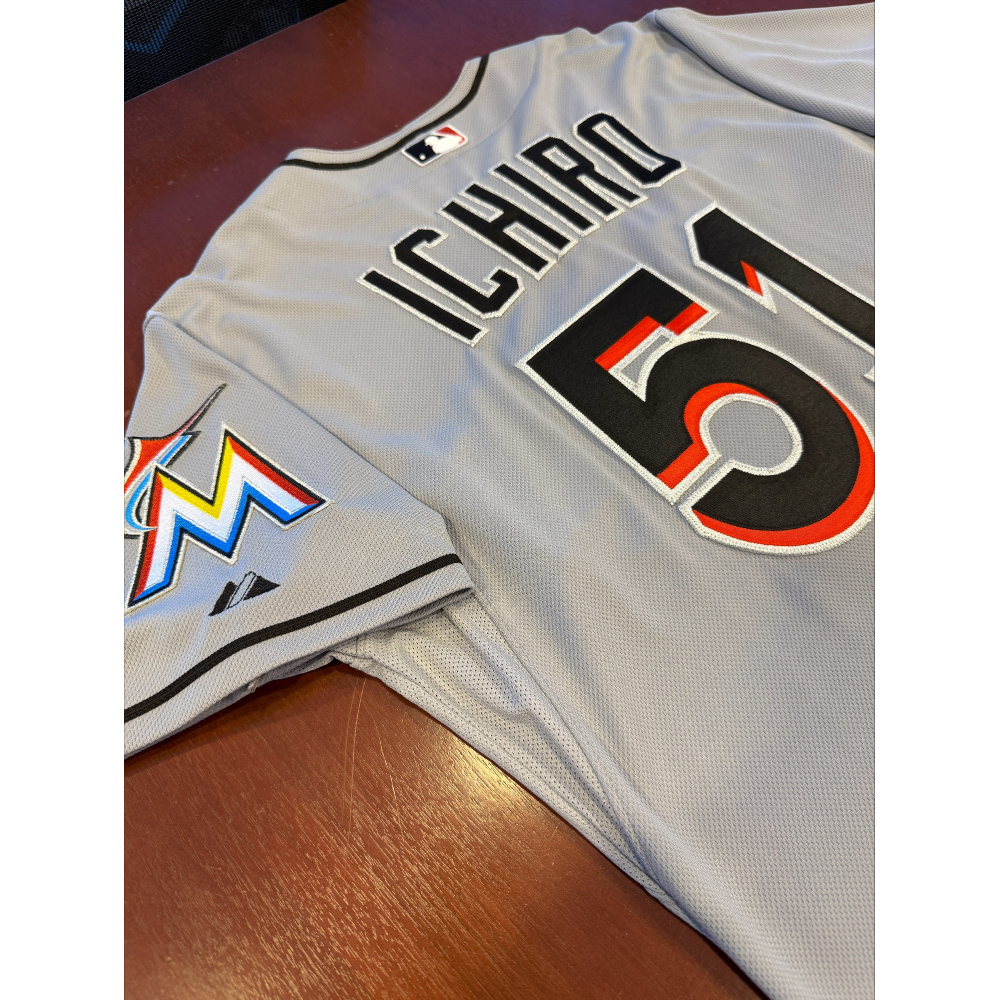 Ichiro Suzuki Game-Used Road Jersey from 2015 Season - Miami