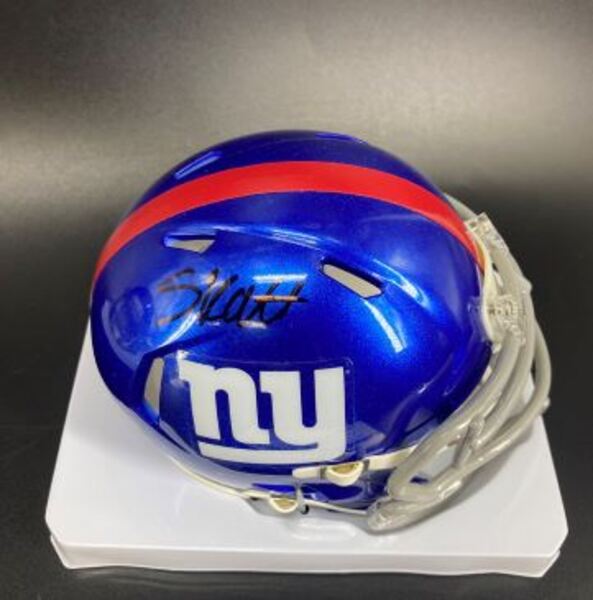 NFL - Giants Cam Skattabo Signed Mini Helmet