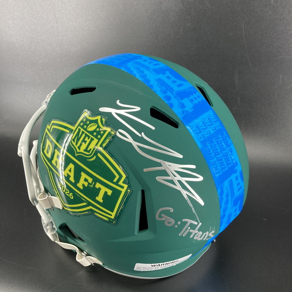 NFL - Titans Keldric Faulk Signed NFL Draft Replica Speed Helmet