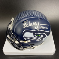 HOF - Seahawks Walter Jones Signed Mini Helmet with HOF 14 Inscription