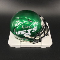 Red Cross - Jets Zach Wilson Signed Mini Helmet