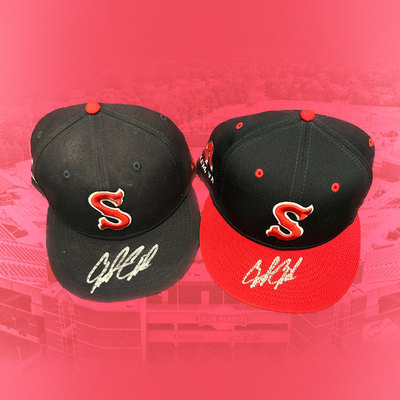 Antonio Anderson - 2024 Game Used Hats (Game & BP) - SIGNED