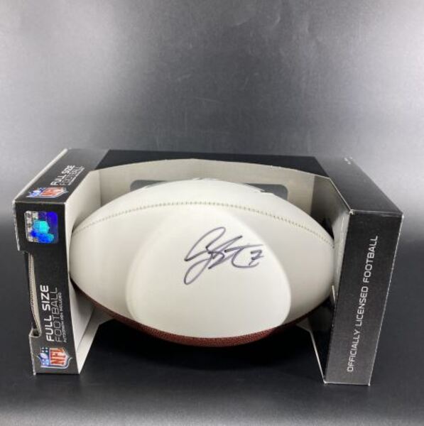 Seahawks - Geno Smith Signed Panel Ball with Seahawks Logo (Not Authenti...