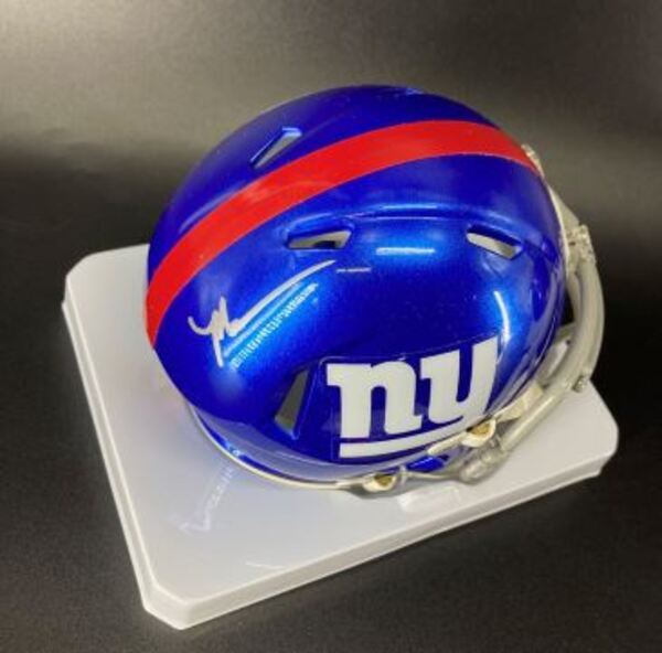NFL - Giants Malik Nabers Signed Mini Helmet