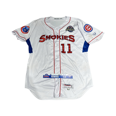Ed Howard Game Worn Covenant Health Park Opening Day Jersey and Locker Tag #11 Size L