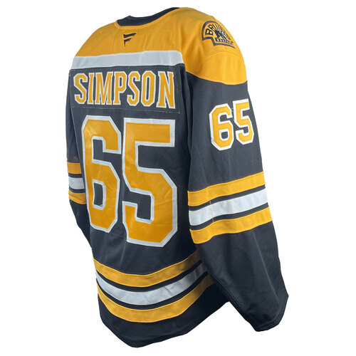 Photo of Game-Used 2025 Prospect Challenge Worn Home Hockey Jersey - Cooper Simpson