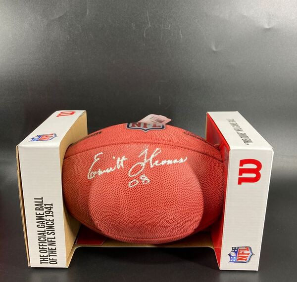 HOF - Chiefs Emmitt Thomas Signed Authentic Football