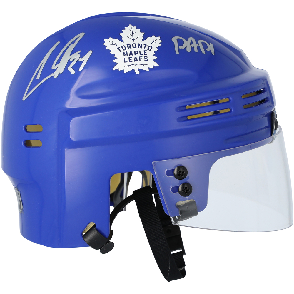 Auston Matthews Toronto Maple Leafs Autographed Blue Mini Helmet with 
