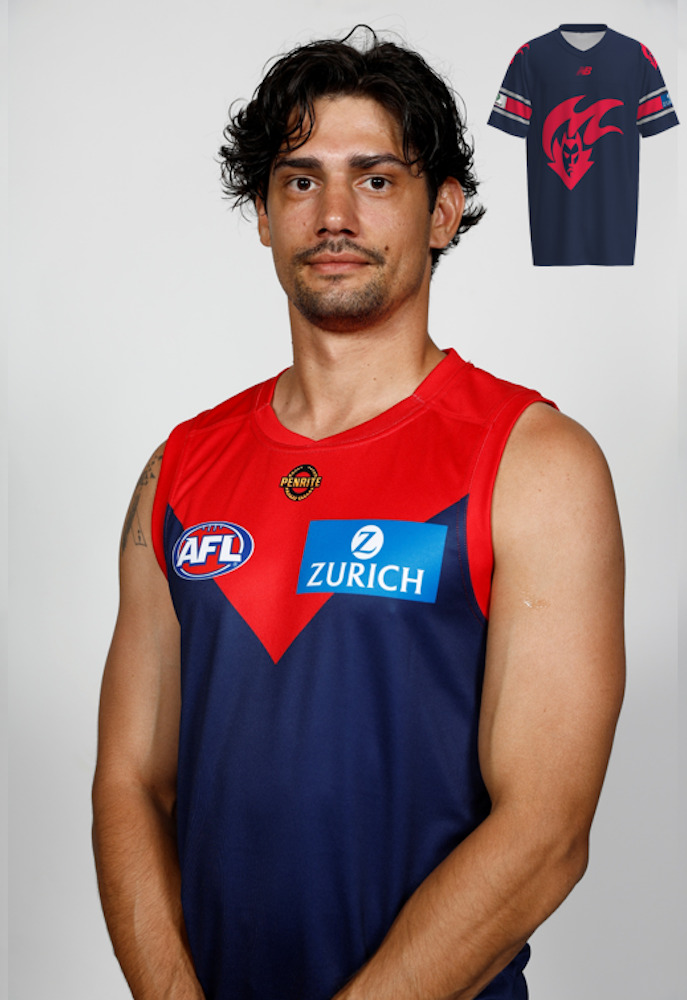 Melbourne Demons Gather Round Gridiron Top - Shane McAdam #23