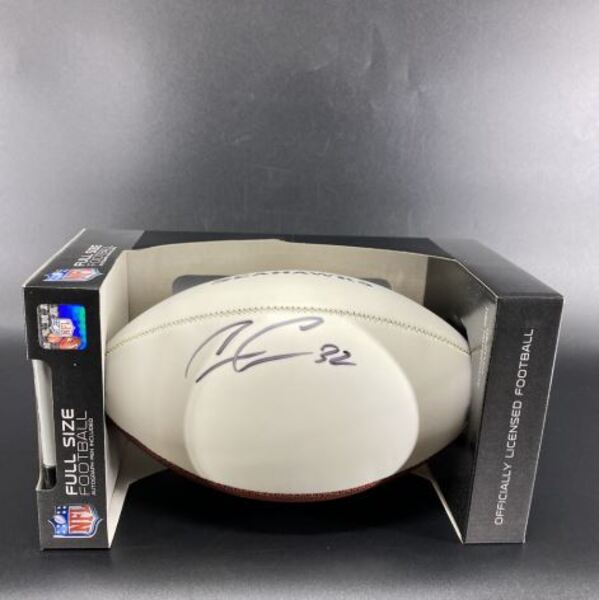Seahawks - Chris Carson Signed Panel Ball with Seahawks Logo (Not Authen...