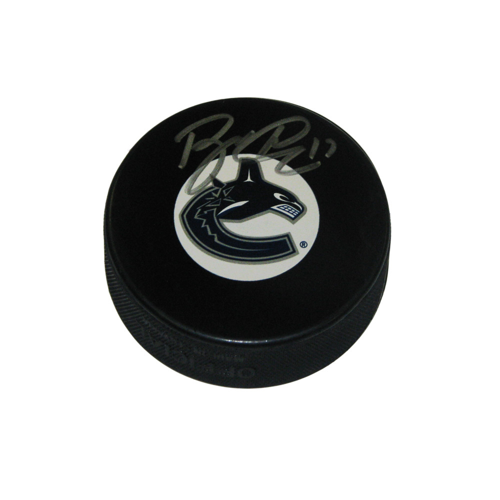 RYAN KESLER Signed Vancouver Canucks Puck