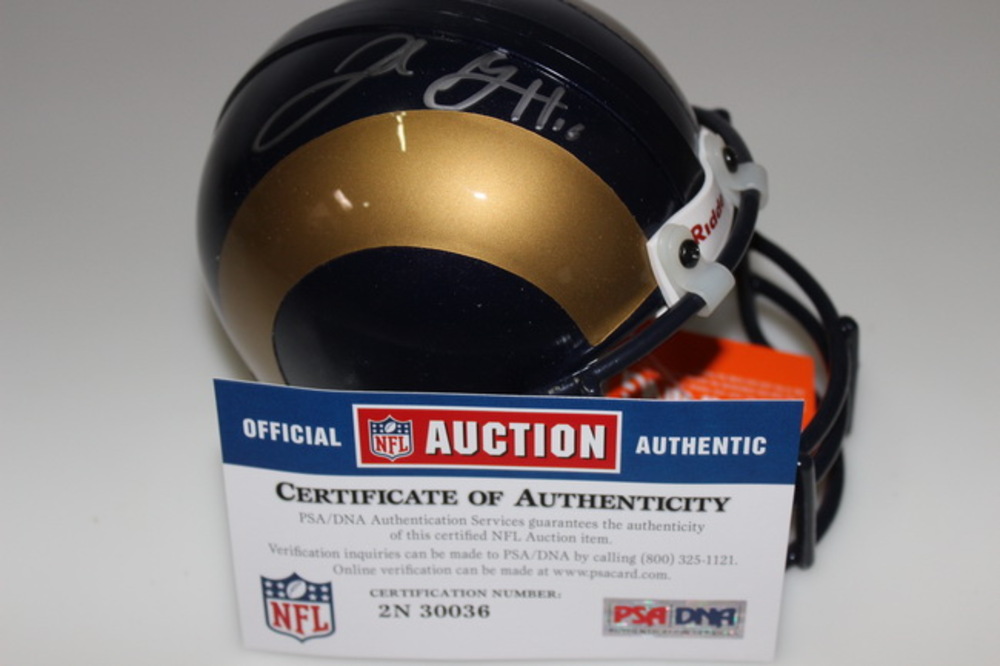 NFL RAMS JARED GOFF SIGNED RAMS MINI HELMET The official auction