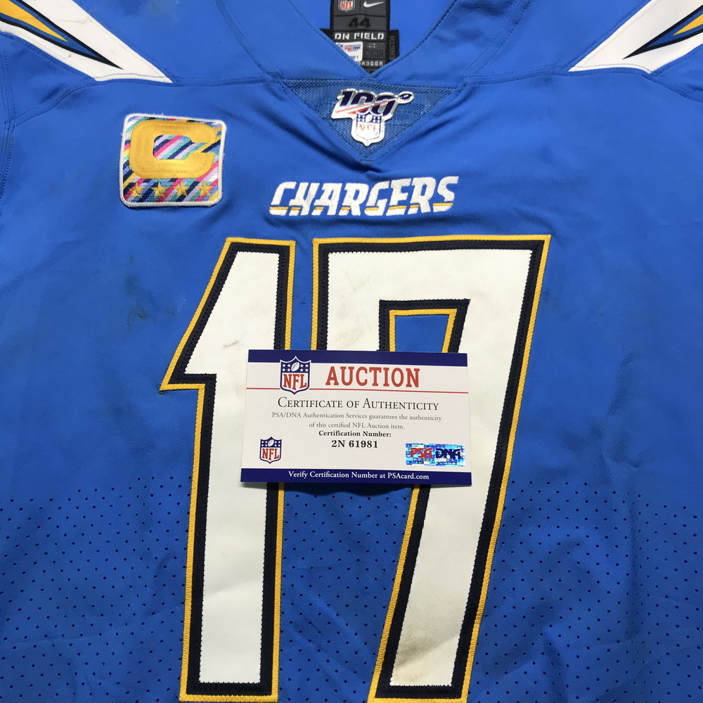 NFL Auction | Crucial Catch - Chargers Phillip Rivers Game Used Jersey