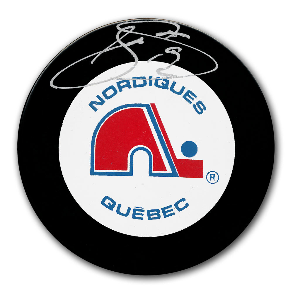 Steve Duchesne Quebec Nordiques Autographed Puck NHL Auctions