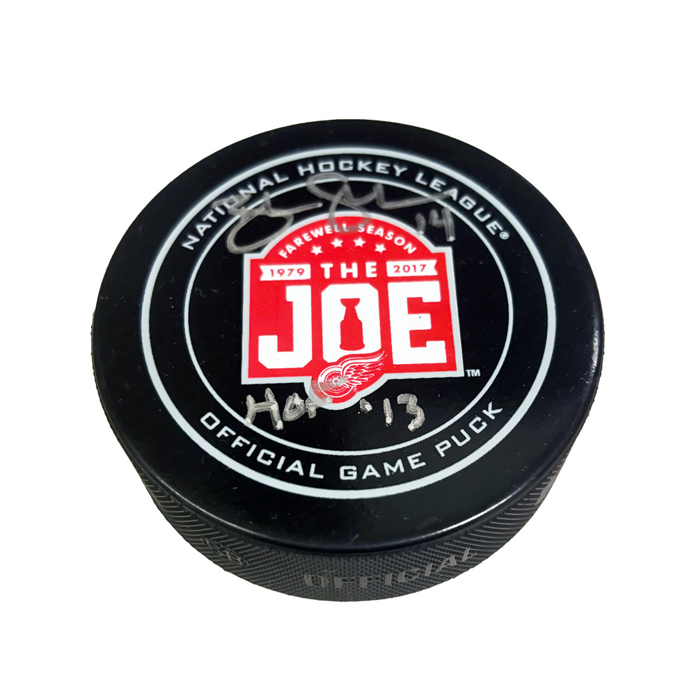 BRENDAN SHANAHAN Signed Farewell to the Joe Official Game Puck - HOF'13 - Detroit Red Wings