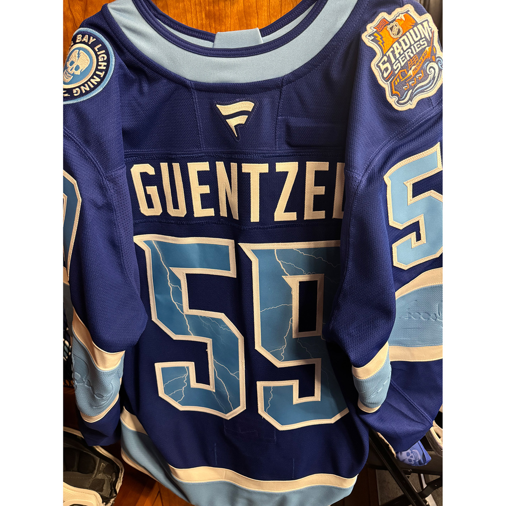 Jake Guentzel Tampa Bay Lightning #59 2026 NHL Stadium Series Game-Used Blue Jersey - Worn During the 1st Period on February 1, 2026 - Size 54