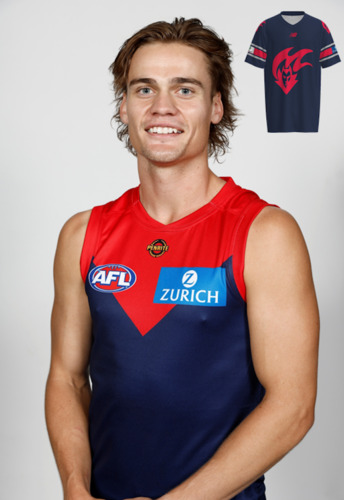Photo of Melbourne Demons Gather Round Gridiron Top - Trent Rivers #24