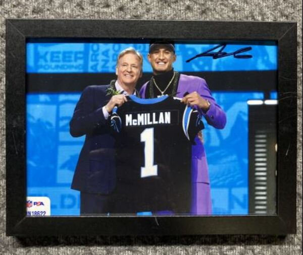 NFL - Panthers Tetairoa McMillan Signed And Framed 4x6 Draft Photo