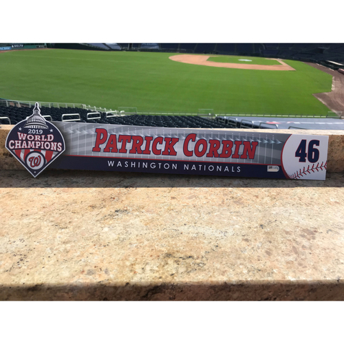 Patrick Corbin Game-Used 2020 Locker Tag