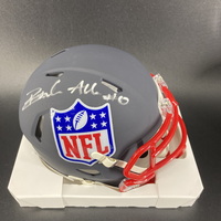 NFL - Jets Braelon Allen Signed Blue NFL Shield Mini Helmet