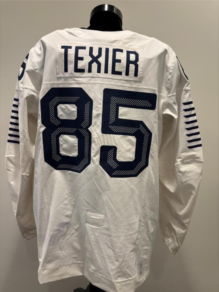 Alexandre Texier France Game-Used White Jersey worn v. Switzerland on February 15, 2026, as a part of the 2026 Milano Cortina Winter Games.