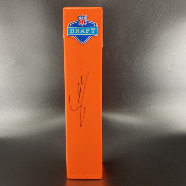 NFL - Giants Francis Mauigoa Signed Pylon with NFL Draft Logo