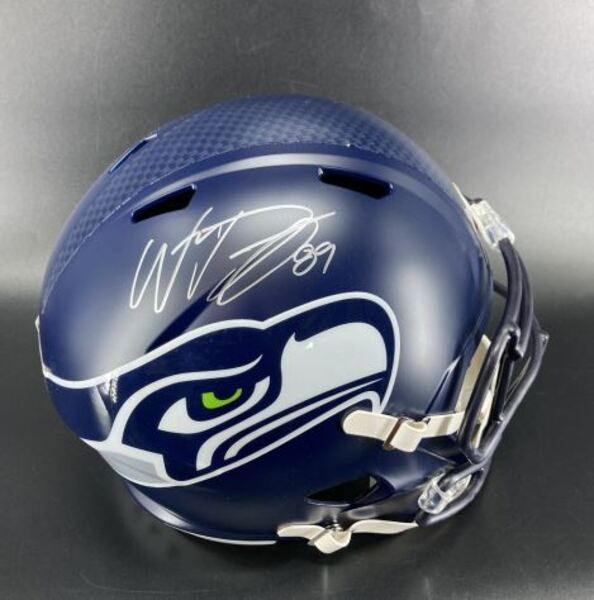 Seahawks - Will Dissly Signed Replica Speed Helmet (Not Authenticated)