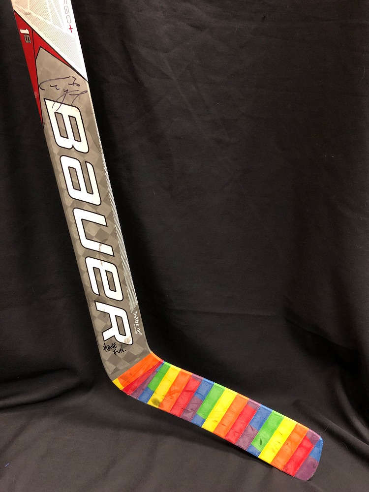 Cam Ward #30 Autographed Pride Tape Stick