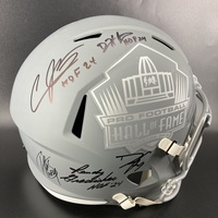 HOF - Multi Signed Replica Slate HOF Speed Helmet Signed by 2024 HOF Ind...