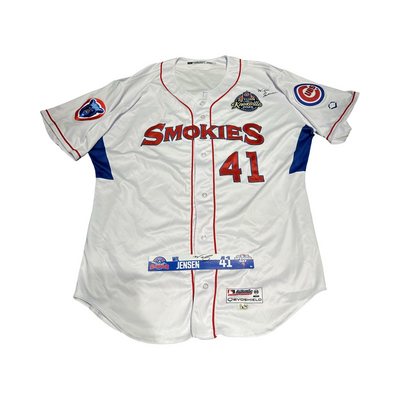 Wil Jensen Game Worn Covenant Health Park Opening Day Jersey and Locker Tag #41 Size XL