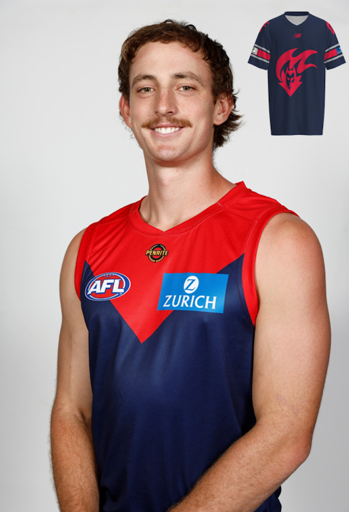 Melbourne Demons Gather Round Gridiron Top - Jed Adams #26