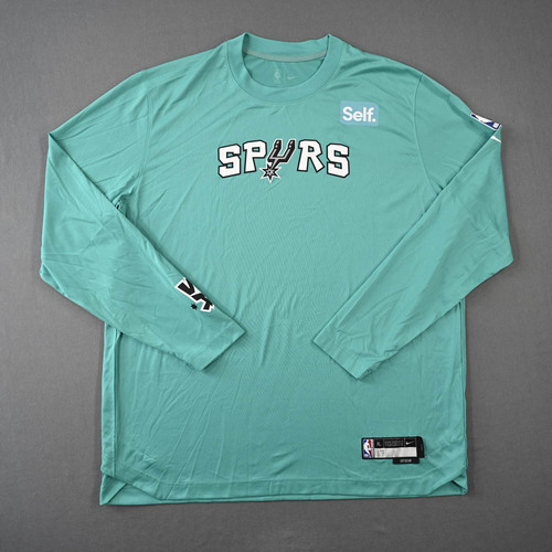 Image of McDemott, Doug - San Antonio Spurs - Game-Issued City Edition Long-Sleeved Shooting Shirt - 2022-23 NBA Season