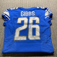 Red Cross - Lions Jahmyr Gibbs Signed Authentic Jersey Size 44