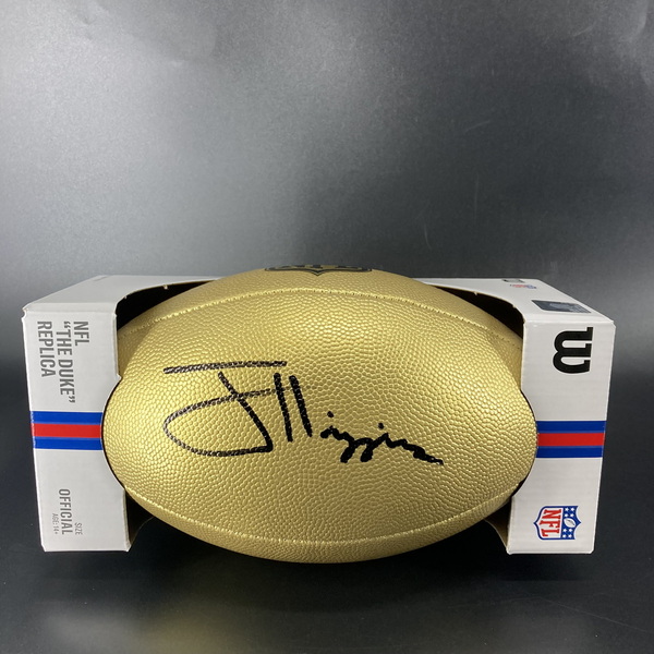 NFL - Texans Jayden Higgins Signed Gold Composite Football