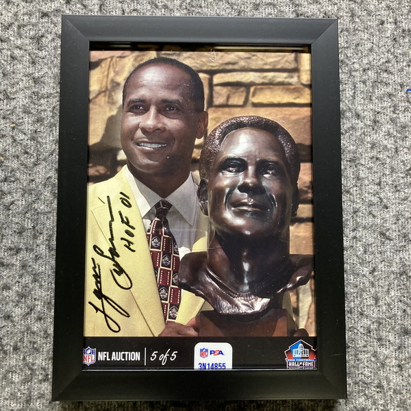HOF - Steelers Lynn Swann NFL Auction Exclusive Signed 5x7 Framed Photo ...