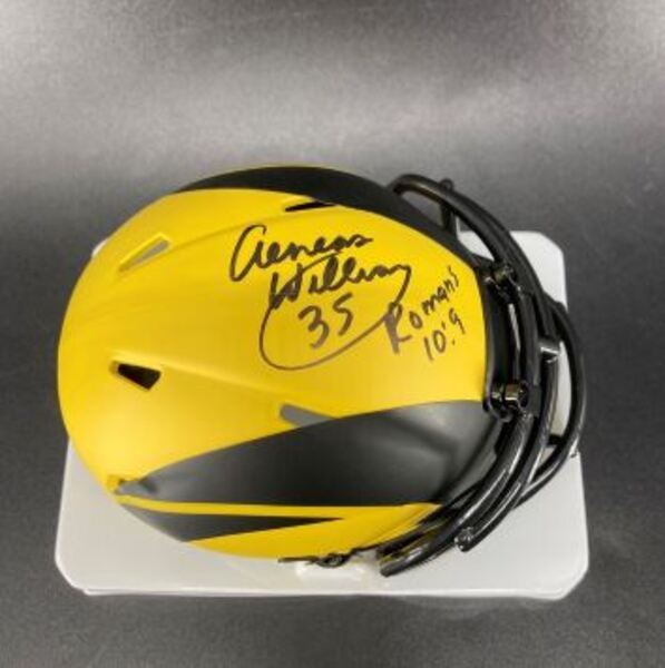 HOF - Rams Aeneas Williams Signed Rave Mini Helmet