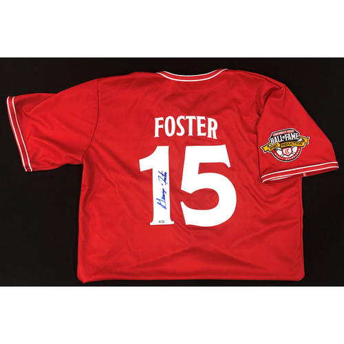 George Foster - AUTOGRAPHED Game Used Jersey: Reds Hall of Fame Legends Game - Coaching Staff