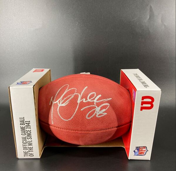 HOF - Rams Marshall Faulk Signed Authentic Football