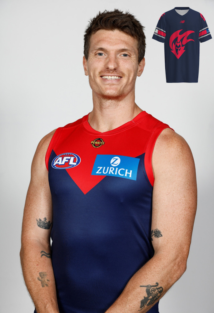 Melbourne Demons Gather Round Gridiron Top - Brody Mihocek #28