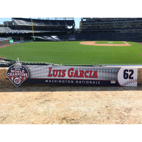 Luis Garcia Game-Used 2020 Locker Tag