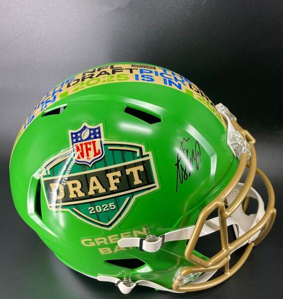 NFL - Raiders Ashton Jeanty Signed NFL Draft Replica Speed Helmet