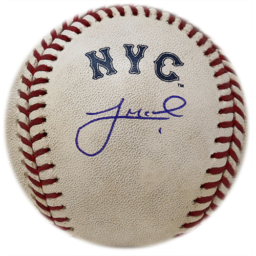 赤西仁 サインボール 10/31 NGTVFES Jeff McNeil - Autographed Game-Used City Connect Logo Baseball