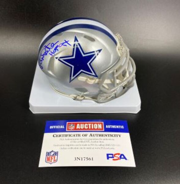 HOF - Cowboys Randy White Signed Mini Helmet